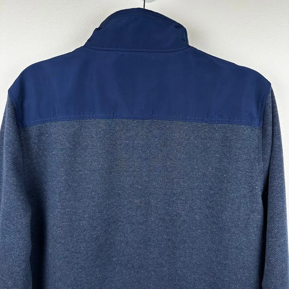 Banana Republic Men's Jacket Zip Snap Front Utility Softshell Navy Large Outdoor